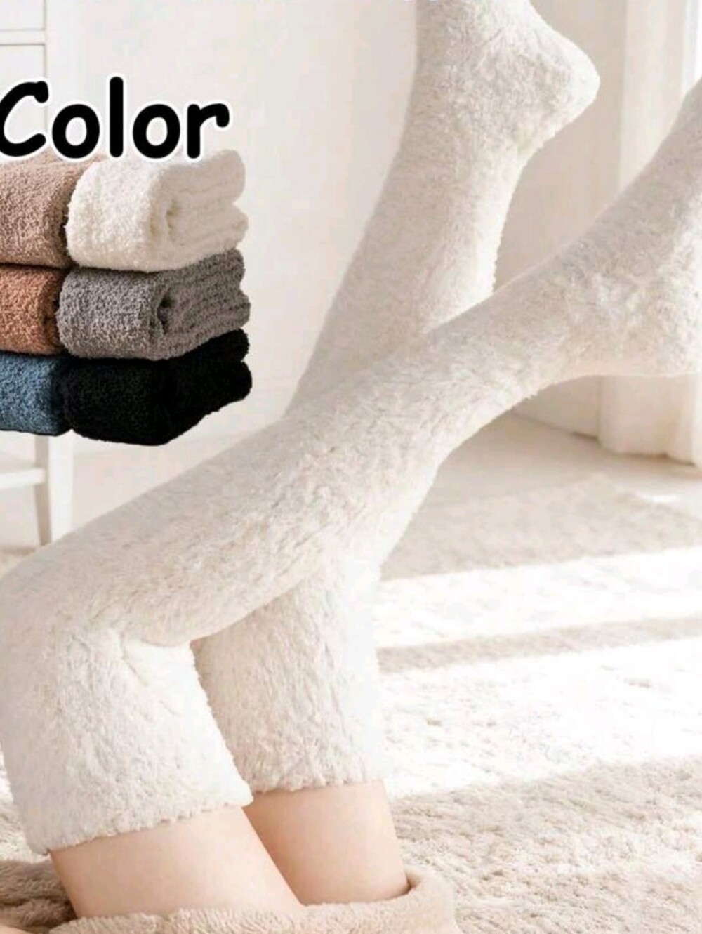 Cozy Plush Over-the-Knee Fuzzy Socks, Leg Warmers